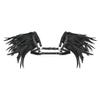 haozaikeji Gothic Natural Feather Epaulet Shrug Shoulder Strap Feather Cape Shawl Medieval Feather Cape for Carnival Cosplay view 3