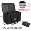 Lemubeane Tactical Camping Storage Bag Utility Tote Bag Organizer with Axe Holder & Shoulder Strap (Black, X-Large (57L)) view 3