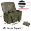 Lemubeane Tactical Camping Storage Bag Utility Tote Bag Organizer with Axe Holder & Shoulder Strap (OD Green, X-Large (57L)) view 3