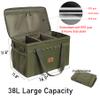 Lemubeane Tactical Camping Storage Bag Utility Tote Bag Camping Kitchen Organizer with Axe Holder & Shoulder Strap (OD Green, Medium (38L)) view 3