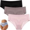 QARMAX 3PCS Mid-Waist Quick-Drying Invisible Ice Silk Panties, Ultra-Thin Non-Marking Ice Silk Underwear (D,M) view 1