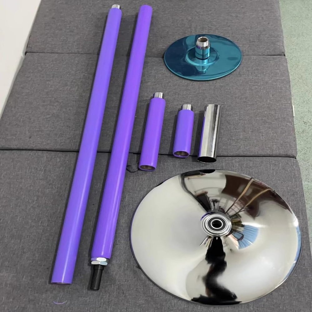 Blazea Home Apartment Spinning Pole Dancing Pole Purple, Portable Stripper Pole for Studio/Bedroom/Gym/Bar, Indoor Dance Pole Free Standing