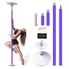 Blazea Home Apartment Spinning Pole Dancing Pole Purple, Portable Stripper Pole for Studio/Bedroom/Gym/Bar, Indoor Dance Pole Free Standing view 2