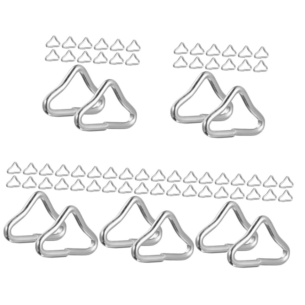 Mipcase 125pcs Replacement Trampoline Net Trampoline Stakes Anchors Side Release Buckle Bungee Bed Triangle Ring