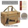 Tactical Camping Storage Bag Utility Tote Bag Camping Kitchen Organizer with Axe Holder & Shoulder Strap (Coyote Brown, Large (46L)) view 2