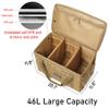 Tactical Camping Storage Bag Utility Tote Bag Camping Kitchen Organizer with Axe Holder & Shoulder Strap (Coyote Brown, Large (46L)) view 3
