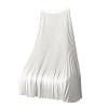 Women's Dress Premium Solid A Line Dress Satin Pleated Skirts Plus Size Summer Swing Midi Dress 2024 A-White view 1