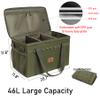 Tactical Camping Storage Bag Utility Tote Bag Camping Kitchen Organizer with Axe Holder & Shoulder Strap (OD Green, Large (46L)) view 3