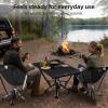 NJZ Folding Outdoor Table  Easy to Use, Stable for Everyday Tasks, Compact Roll-Up Design, Portable Table for Camping, Backyard & Simple Outdoor Use view 4