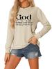 Pifnxtamy Sweatshirt for Women Christian Pullover God is Still Writing Your Story Shirt Crewneck Tops Bible Quote Tshirt view 1