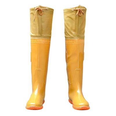 YXLYFDLY Hip Waders Yellow PVC Hip Waders, Comfortable Nylon Hip Boots Waterproof Breathable, for Lakes Farming Wading(6)
