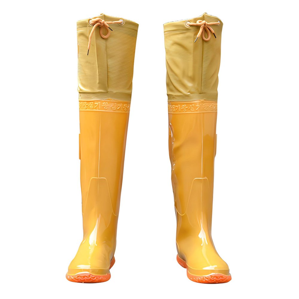 YXLYFDLY Hip Waders Yellow PVC Hip Waders, Comfortable Nylon Hip Boots Waterproof Breathable, for Lakes Farming Wading(6)