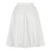 Oplxuo Women Girls Bubble Midi Skirt Low Waist Knee Length Puffy Skirts A-Line Rufle Flared Balloon Skirts White view 4