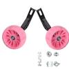 A pair Bike Training Wheels 12inch 14inch 16inch 18inch Bicycle Wheels for Kids with Flashing Lights with Tools (Pink,16inch) view 1