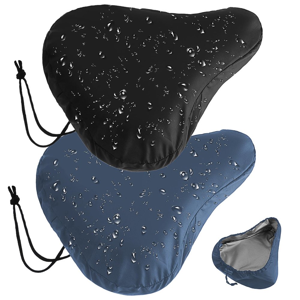 2 Pcs Bike Seat Cover, Mabor Waterproof Bicycle Seat Cover with Drawstring Mountain Bike Seat Cover Rain Dust Protective Cushion Saddle Cover Accessories for Men Women