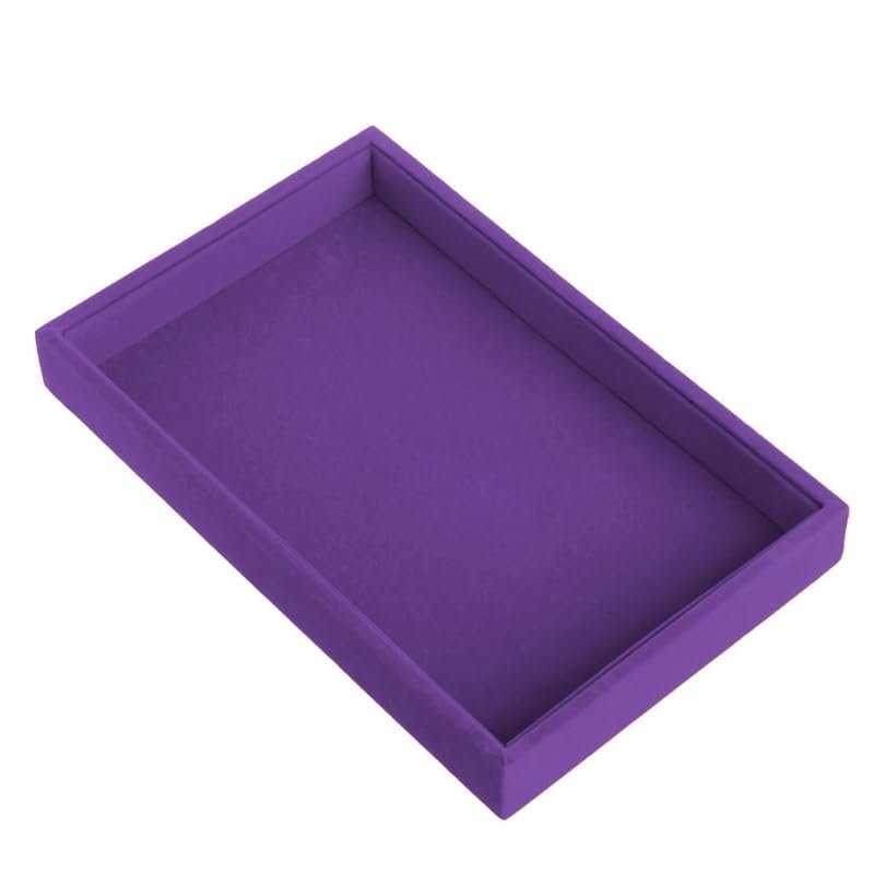 caralin Jewelry Trays Stackable Showcase Display Drawer Organizer Storage- Multi-Purpose Multiple Combinations Large Capacity Purple