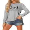 Pifnxtamy Sweatshirt for Women Christian Pullover God is Still Writing Your Story Shirt Crewneck Tops Bible Quote Tshirt Gray view 1