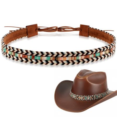 0.7852 Inch Hat Bands for Women Cowboy Hat Band, Cowboy Hat Band for Men Ethnic Western Rural Hat Belts Western Hat Band for Women Men Cowgirl Rope Belt (Braid)