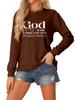 Pifnxtamy Sweatshirt for Women Christian Pullover God is Still Writing Your Story Shirt Crewneck Tops Bible Quote Tshirt Coffee view 1