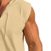 Maiyifu-GJ Men's Workout Running Tank Tops Bodybuilding Muscle Hooded Sleeveless Shirts Casual Training Athletic T-Shirts (Yellow,X-Large) view 3