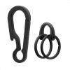 PJYTAC Titanium Keychain Carabiner with Side-pushing Key Rings D Ring for Car Keys view 1