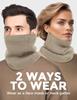 Buauty Khaki Neck Warmer Winter Neck Gaiters for Men Women Fleece Cold Weather Gear for Ski Gator Nose Mouth Face Ear Mask Warm Thermal Chunky Scarf Snowboard Snowmobile Hunting Motorcycle Outdoor view 4