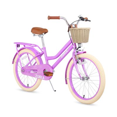 HIMcup Girls Bike with Basket, 16 20 Inch Children's Bicycle for 4-12 Years Old Kids, Safety Bell, Adjustable Seat and Handlebar, Kids' Bicycles for Boys Girls Beginner Level Riders, Multiple Colors