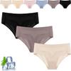 LYFDDP Mid-Waist Quick-Drying Invisible ice-Silk Panties, Ultra-Thin Non-Marking ice-Silk Underwear, Women's ice-Silk Panties (3pc-4,XL)