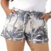 AUZURE Women's Summer Casual Shorts Dressy Elastic High Waist Drawstring Fashionable and Comfortable Flowy Shorts with Pockets - Small view 1