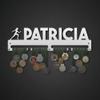 Bafidica Personalized Running Metal Medal Hanger Custom Woman Runner Metal Medal Display Rack Customizable Sport Medal Holder Medal Frame (Black, 27.55 Inch / 3 Hanger) view 2