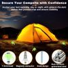 30 Pack 8" Heavy Duty Tent Stakes Screws- Glow in The Dark Metal Tent Stakes-Drill in Style Ground Anchor Screw in Pegs for Camping Patio Garden Awning Canopy Grassland, Comes with Hexagon Head Drive view 2