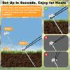 30 Pack 8" Heavy Duty Tent Stakes Screws- Glow in The Dark Metal Tent Stakes-Drill in Style Ground Anchor Screw in Pegs for Camping Patio Garden Awning Canopy Grassland, Comes with Hexagon Head Drive view 3