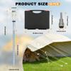 30 Pack 8" Heavy Duty Tent Stakes Screws- Glow in The Dark Metal Tent Stakes-Drill in Style Ground Anchor Screw in Pegs for Camping Patio Garden Awning Canopy Grassland, Comes with Hexagon Head Drive view 4