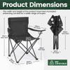 2 Pack Camping Chairs -Lightweight and Supportive Chairs for Adult and Lightweight Individuals - Compact, Durable, and Portable - Ideal for Camping, Hiking, Beach, and Picnics -Carry Bag view 2