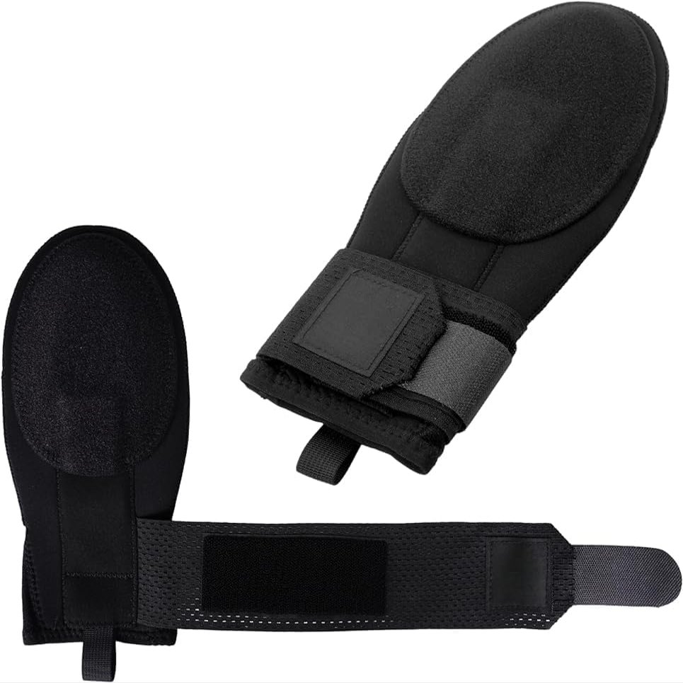 Longjihui Baseball Sliding Mitt Universal Right or Left Hand Baseball Sliding Glove Sliding Mitt Youth & Adult Sizes,Neoprene& Elastic Adjustable Wrist Compression Strap (Black,Adult)