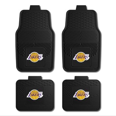 FANMATS 39911 NBA - Los Angeles Lakers 4-pc Vinyl Car Mat Set | Front Seat and Back Seat Car Mats with Team Logo