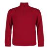 Calvin Klein Boys' Half Zip Pullover Sweater, Ribbed Neckline & Logo Detailing, Burgundy Solid, 10-12 view 1