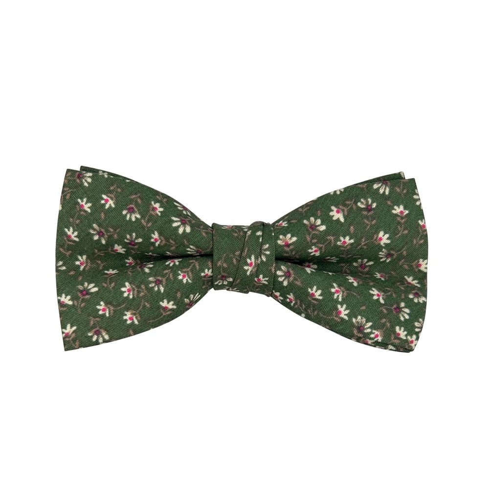 BEWDIO Green Bow Ties for Boys Pre Tied Toddler Adjustable Kids Baby Bowties for Wedding Party(63-17M)