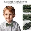 BEWDIO Green Bow Ties for Boys Pre Tied Toddler Adjustable Kids Baby Bowties for Wedding Party(63-17M) view 2