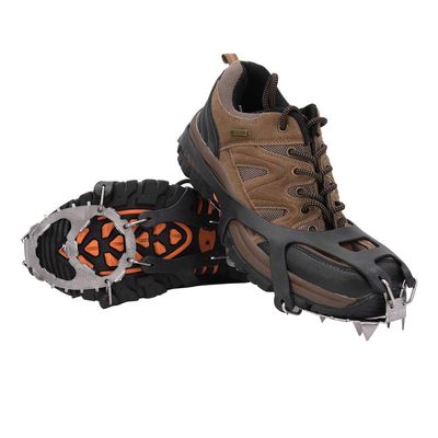 18 Teeth 1 Pair Antislip Tips Crampons for Mud Mountain Road Snow Climbing (M)