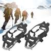 18 Teeth 1 Pair Antislip Tips Crampons for Mud Mountain Road Snow Climbing (M) view 2