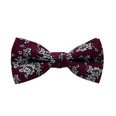 BEWDIO Floral Mens Bow Tie, Adjustable Cotton Pre Tied Bowties for Men Wedding Party(63-14L)