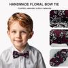 BEWDIO Floral Mens Bow Tie, Adjustable Cotton Pre Tied Bowties for Men Wedding Party(63-14L) view 2