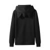 Men's Hoodie New Cat Ear Fleece Couple Solid Color Hooded Ladies Hoodie For Ladies Men's Lightweight Hoodi (Black, L) view 2