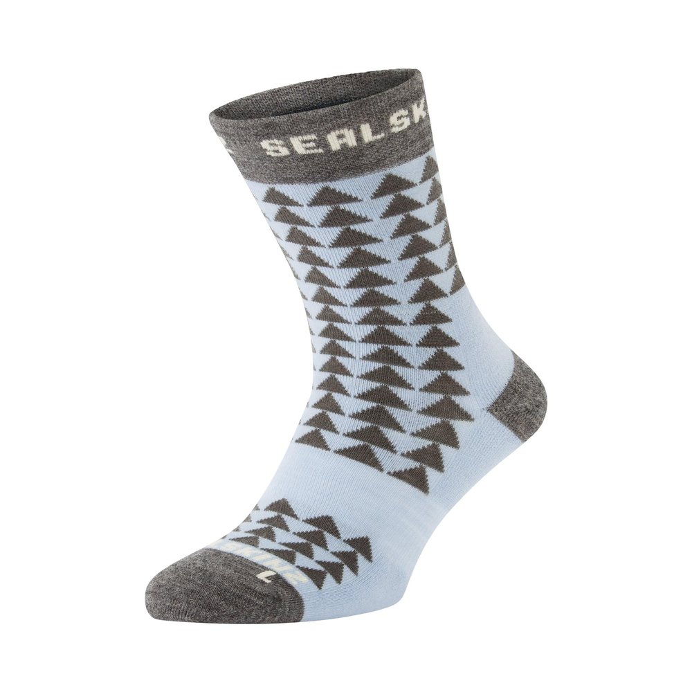 SEALSKINZ | Hilgay | Single Layer Merino Wool Padded Mid Length Running Sock | Ergonomic Design | Padded Footbed to Protect Pressure Points