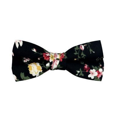BEWDIO Floral Mens Bow Tie, Adjustable Cotton Pre Tied Bowties for Men Wedding Party(63-15L)