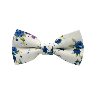 BEWDIO Floral Printed Mens Bow Tie, Adjustable Cotton Pre Tied Bowties for Men Wedding Party(63-01L)
