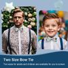 BEWDIO Floral Printed Mens Bow Tie, Adjustable Cotton Pre Tied Bowties for Men Wedding Party(63-01L) view 4