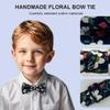 BEWDIO Floral Mens Bow Tie, Adjustable Cotton Pre Tied Bowties for Men Wedding Party(63-08L) view 2