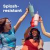 Hydro Flask Travel Tumbler with Handle, Lid and Straw - Insulated Stainless Steel in 32 Oz Seasalt view 4